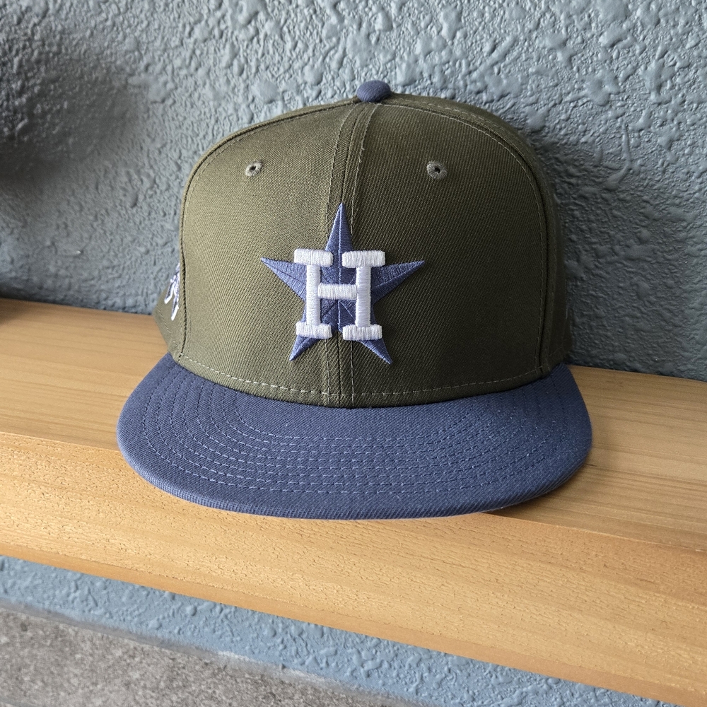 Houston Astros Allstar Patch Olive and Blue Baseball Cap